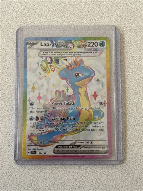 Lapras ex 2024 Scarlet & Violet: Stellar Crown #158/142 Ultra Rare (Full Art) Price Guide ...