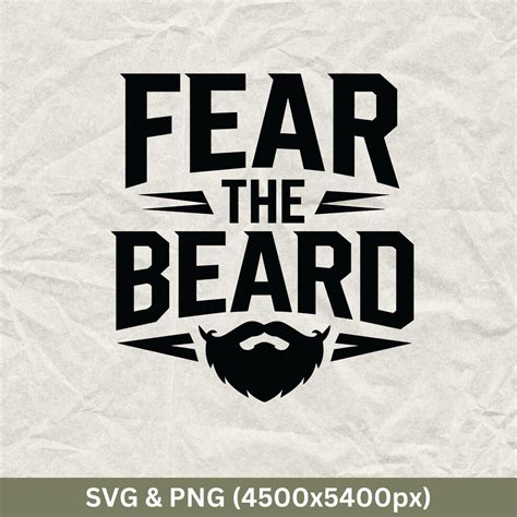 Fear the Beard Svg, Beard Lover Svg, Funny Beard Shirt, Gift for ...