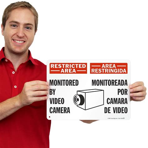 Buy SmartSign 10 x 14 inch “Restricted Area - Monitored By Video Camera ...