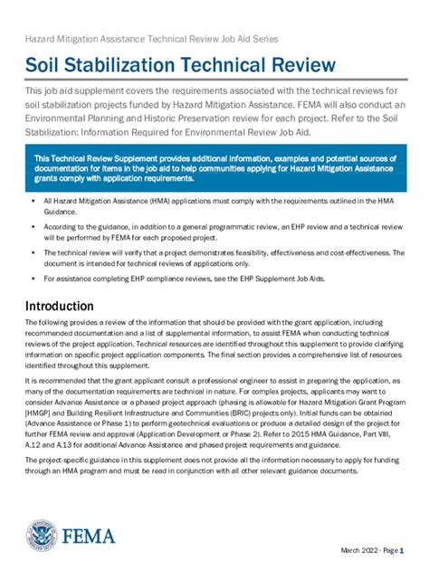 Fillable Online Soil Stabilization Technical Review. Hazard Mitigation ...