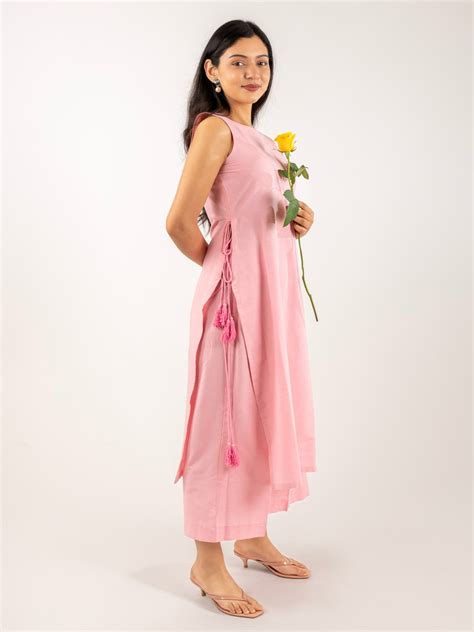 MONOMEE GIVA PINK KURTA SET – monomeeapparel
