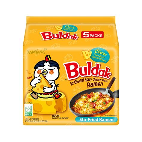 Samyang Buldak Spicy Ramen, Hot Chicken Ramen, Korean Stir-Fried ...