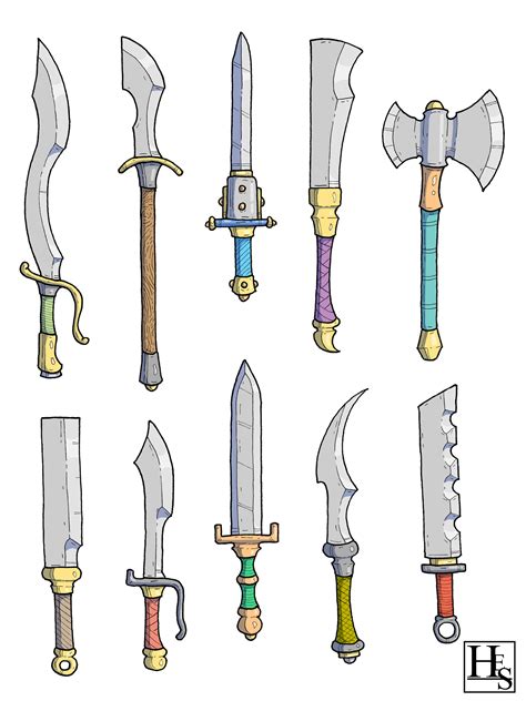 Hayden Stutz - Exotic Adventure Weapons Set, Weapon Doodles