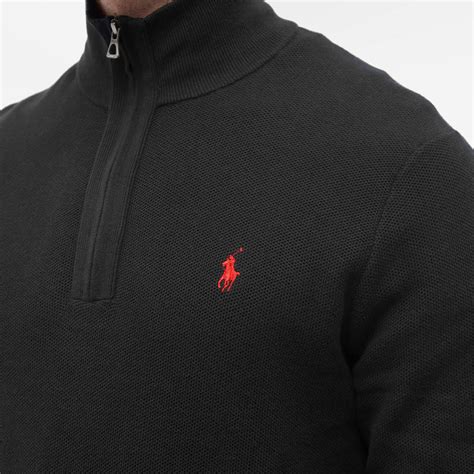 Polo Ralph Lauren Quarter-Zip Sweat Polo Black | END. (US)