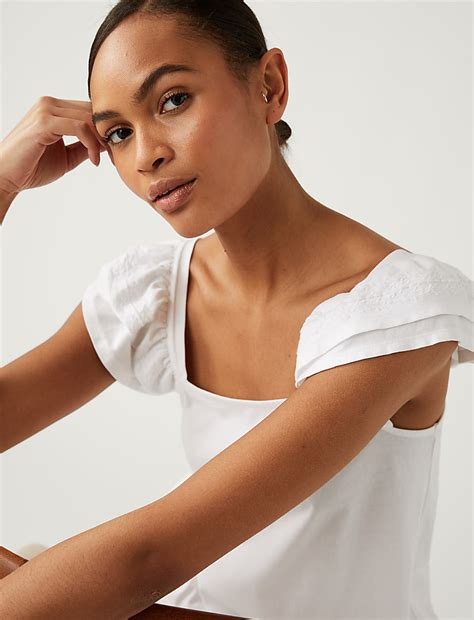Buy Pure Cotton Ruffle Vest at Marks & Spencer