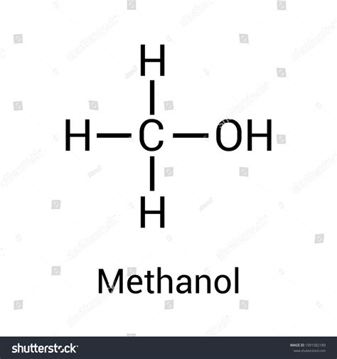 Chemical Structure Methanol Ch3oh Stock Vector (Royalty Free ...