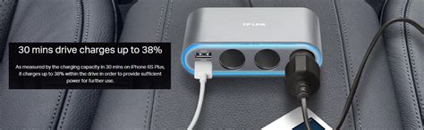 TP-Link CP250 Cigarette Lighter Power Adapter 3-Ports Car Charger with ...