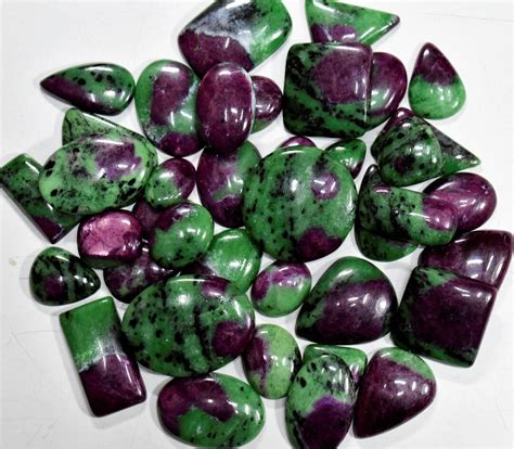 Buy Wholesale Ruby Zoisite 100% Natural Red Green Ruby Zoisite Cabochon ...