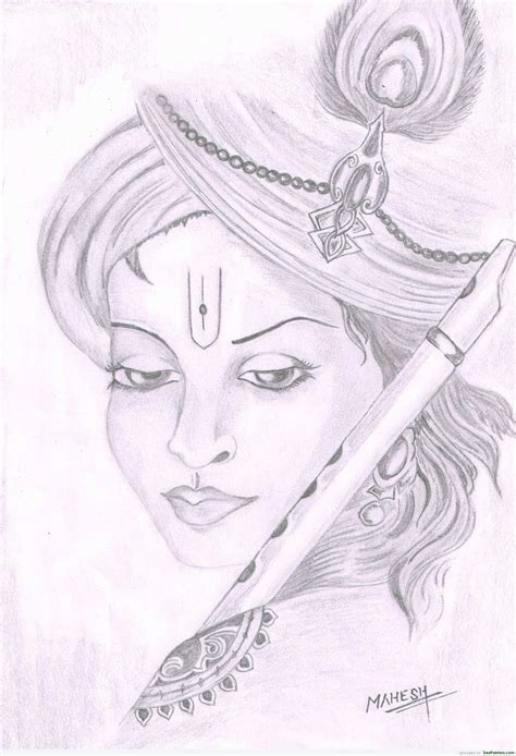 Lord Krishna Drawings Pencil