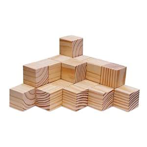 Oswal Wood Crafts Wooden Block Cubes for Crafts DIY Project 2x2x2 inch ...