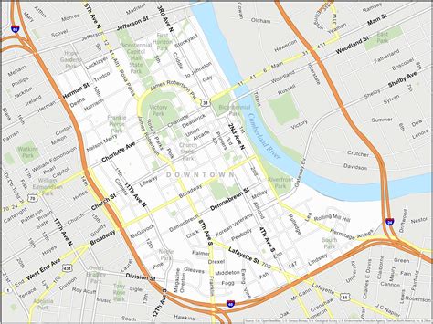 Walking Map Of Downtown Nashville Maps Mania: New Jersey's Real Time