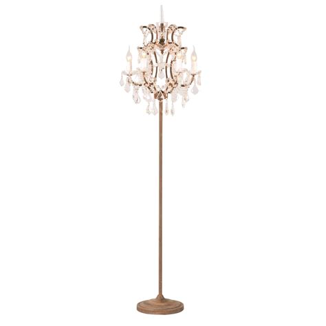 Crystal Floor Lamp Antique Rust | Johnston Imports