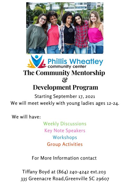 Phillis Wheatley Community Center Mentoring and Development Program ...