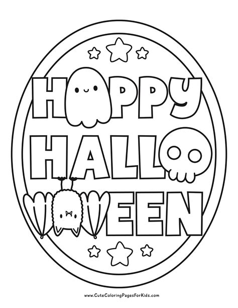 Toddler Cute Halloween Coloring Pages