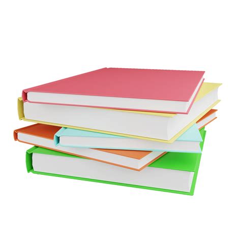 stack book isolated on transparent background , 3D rendering 9357887 PNG