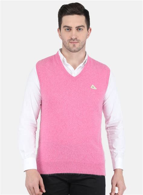 Buy Men Pink Solid Sweater Online in India - Monte Carlo