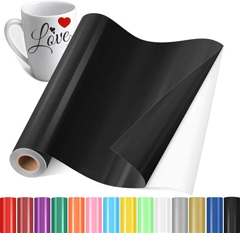 Amazon.com: YAFLC Black Adhesive Vinyl, 144" x 12" - Permanent Vinyl ...