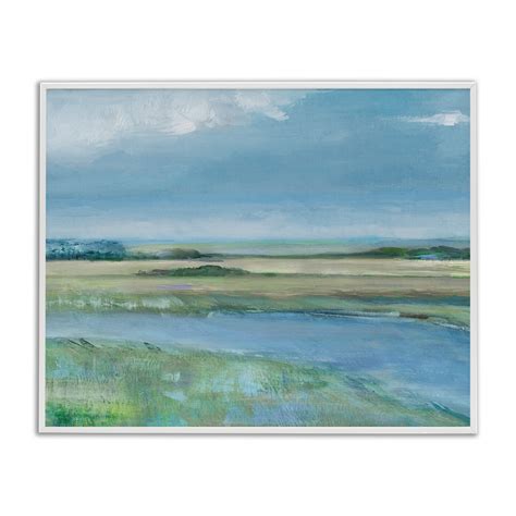 Stupell Industries Curving River Bend Landscape Framed Giclee By Sally ...