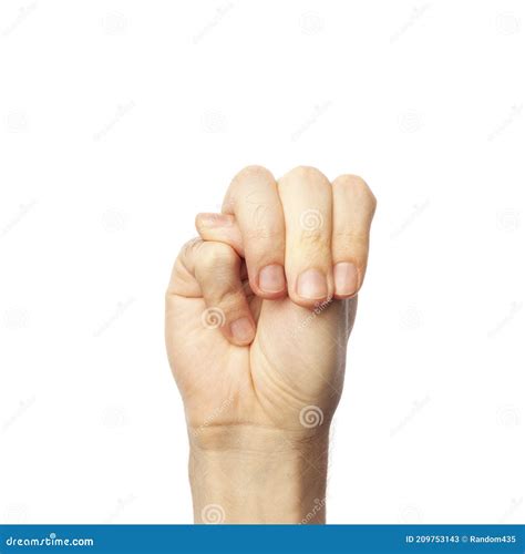 Man Showing Letter M Isolated on White Background, Closeup. Finger ...