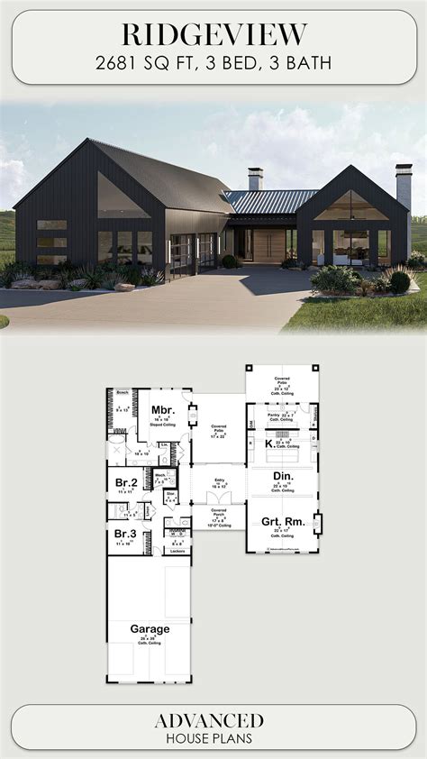 Modern Style Barndominium House Plan | Ridgeview | Barn style house ...