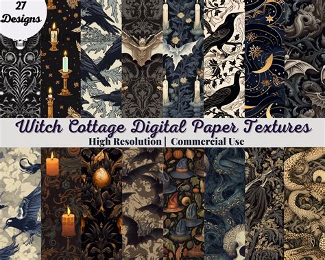 27 Witch Cottage Digital Paper Textures Seamless Grunge - Etsy