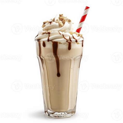 Malted milkshake with whipped cream, cookies, and chocolate 48443336 ...