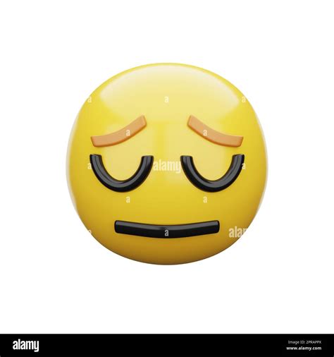 3d emoji Pensive Face Stock Photo - Alamy