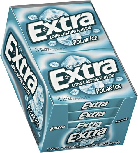 Amazon.com : Extra, Polar Ice Sugarfree Gum, 45 ct : Chewing Gum ...