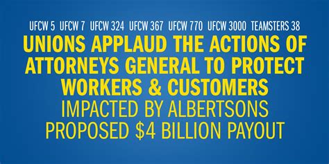 UFCW Locals Applaud Actions of Attorneys General to Protect Workers and Consumers Impacted by ...
