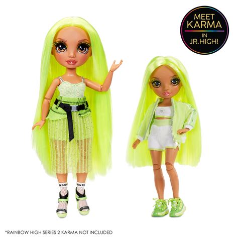 Buy Rainbow High Jr High Karma Nichols- 9-inch NEON GREEN Fashion Doll ...