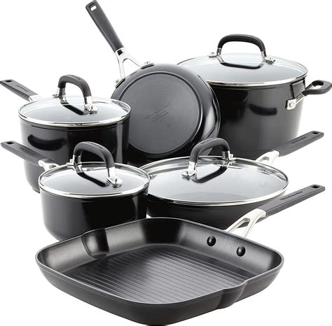 Amazon.com: KitchenAid 84800 Hard Anodized Nonstick Cookware Pots and ...