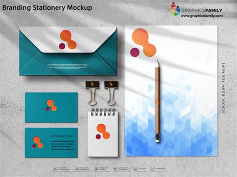 Free Simple Branding Stationery Mockup PSD – GraphicsFamily