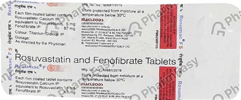Rosumac F 5mg Strip Of 10 Tablets: Uses, Side Effects, Price & Dosage ...