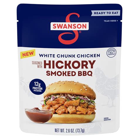 Amazon.com: Swanson Hickory Smoked BBQ White Chunk Fully Cooked Chicken ...