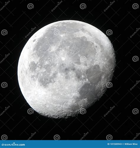 Waning Gibbous Moon Phase stock image. Image of eclipse - 101500943