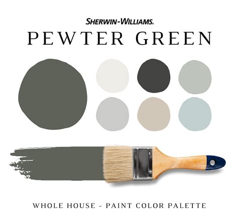 Sherwin Williams PEWTER GREEN Color Palette Pewter Green - Etsy