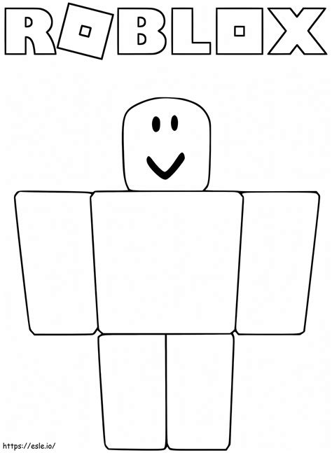 Simple Roblox coloring page