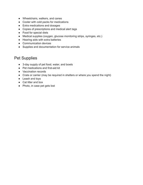 Disaster Supply Checklist | PDF