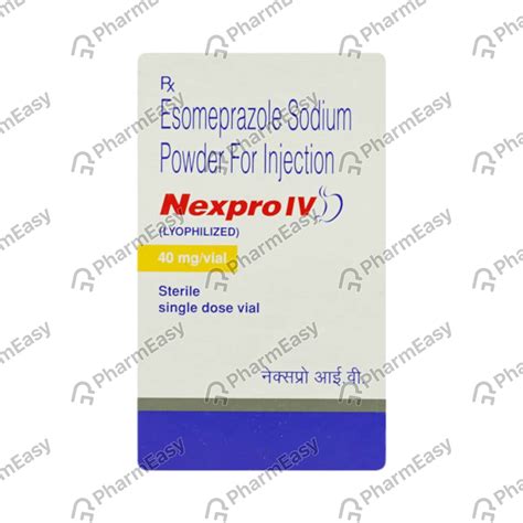 Nexpro Iv 40 MG Powder For Injection (1): Uses, Side Effects, Price ...