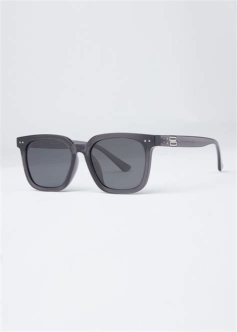 Bold Graphite Unisex Square Sunglasses