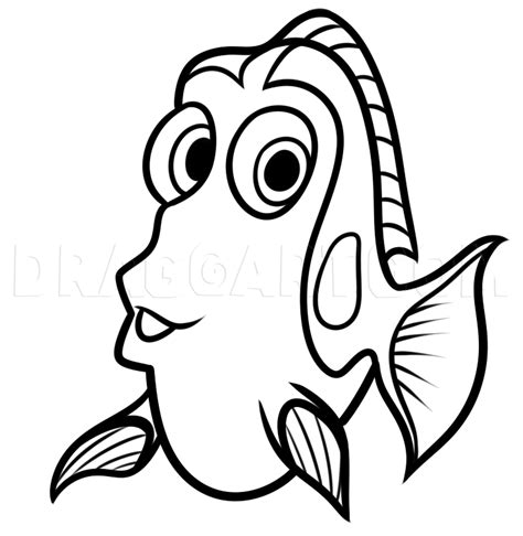 Drawing Dory Easy, Step by Step, Drawing Guide, by Dawn | dragoart.com ...