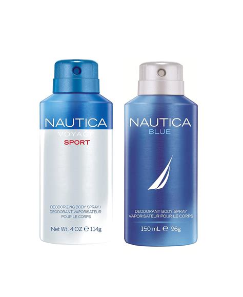 Nautica Voyage and Blue Deodorizing Body Spray for Him, 300ml (Pack of ...