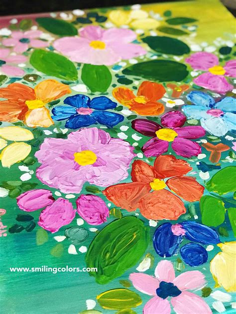 Easy Flower Field Acrylic Painting at Mark Ross blog
