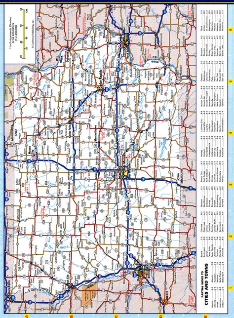 Map of Iowa roads and highways.Free printable road map of Iowa ...