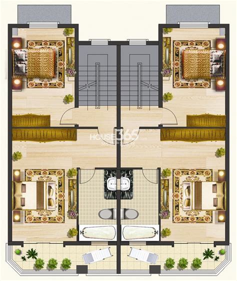 现代二层别墅平面图，150平两层简约现代风别墅