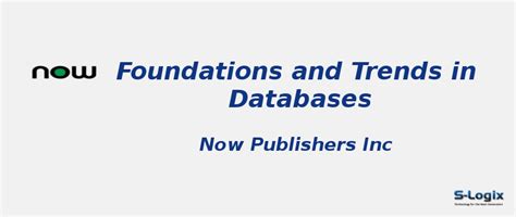 Foundations and Trends in Databases Now Publishers Inc Journal Impact ...