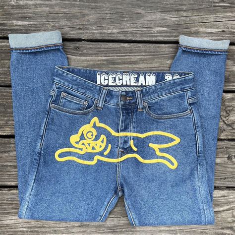 ICE CREAM Jeans Gold Plated (Salted) Running Dog... - Depop
