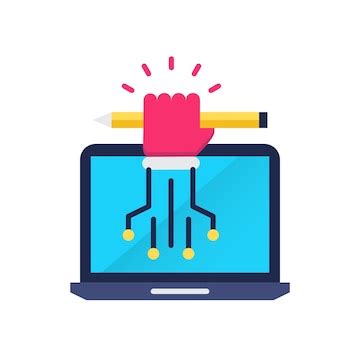 Computer Screen with Pencil Image 的图像结果