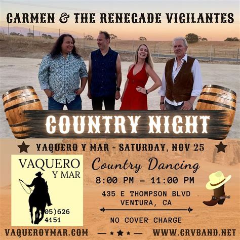 CRV/Country Night at Vaquero Y Mar in Ventura on 11/25!, Vaquero y Mar ...
