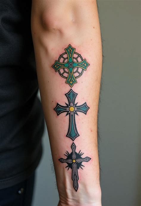 Three Cross Tattoo Design Ideas
